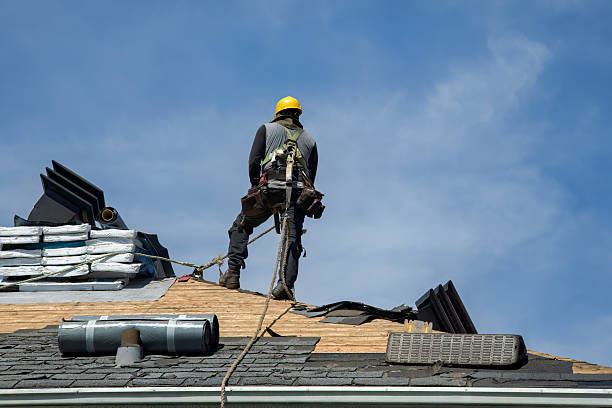 Professional Roof Replacement technician working in Hamden, CT